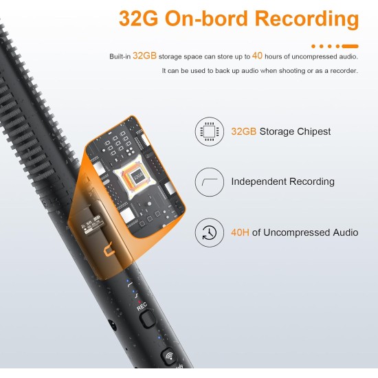COMICA VM40 Super Cardioid Wireless Shotgun Microphone COMICA VM40 Super Cardioid Wireless Shotgun Microphone